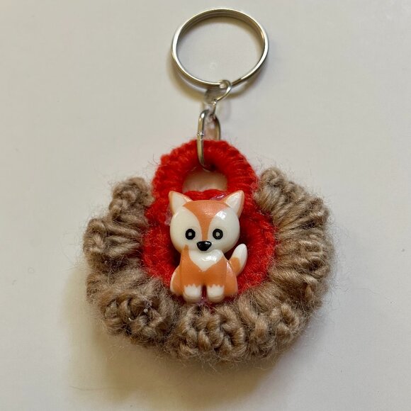 Keychain Charm, Crochet Mother's Day Gift, Handmade Backpack Charm - Picture 4 of 8